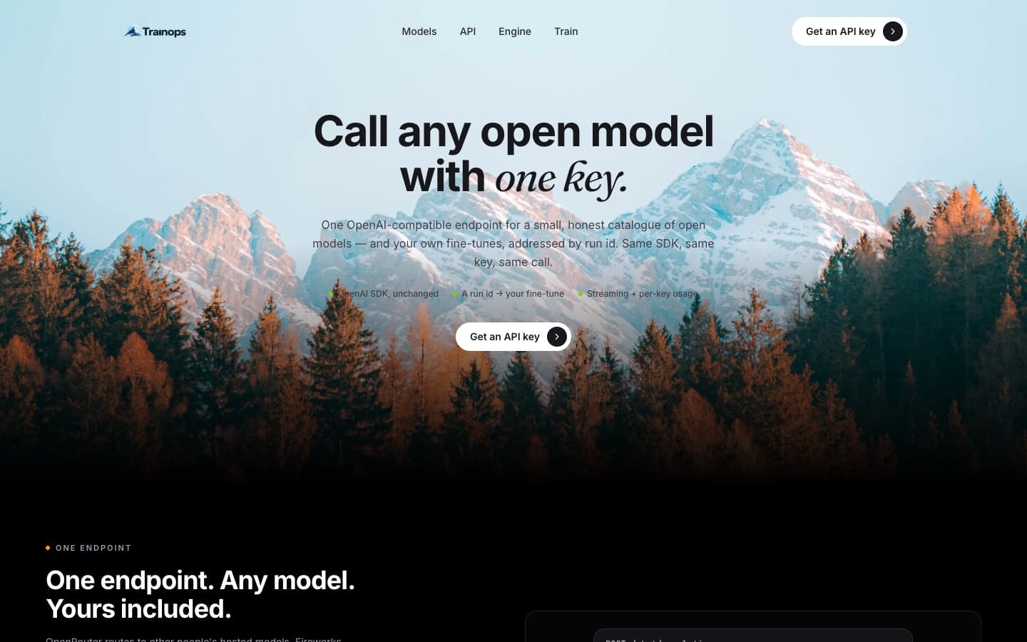 TrainOps landing page